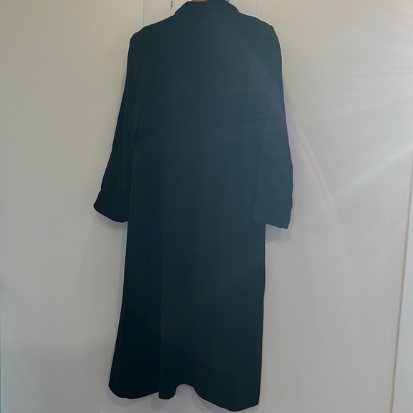 Yves Saint Laurent RARE single breasted max length coat wool w/velvet accents - Picture 11 of 13